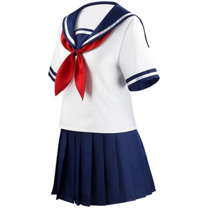 2020 Game Yandere Simulator Ayano Aishi Cosplay Costume Yandere Chan Sailor Suit Girls Jk Uniforms Halloween Party Costumes - CosCouture