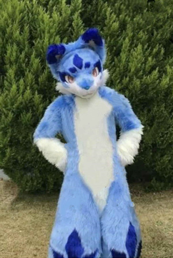 Husky Wolf Dog Fox Mascot Long Fur Costume Fursuit - CosCouture