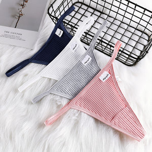 Pure Cotton Ladies Thong Low Waist Non-trace Sexy Underwear