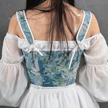 Load image into Gallery viewer, Short Lace Up Overbust Corset Crop Top 2022 Fashion Embroidery Straps Cami Cropped Top for Women
