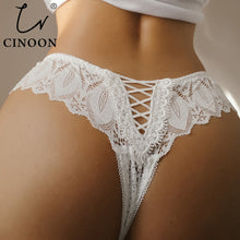 Load image into Gallery viewer, CINOON New Panties Women Lace Underwear Sexy Low-Waist Briefs Hollow Out G String Underpant Solid Transparent Female Lingerie
