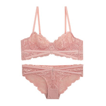 Load image into Gallery viewer, Logirlve Ultra-thin Bra Set Lingerie Push Up Brassiere Embroidery Lace Underwear Set Sexy Straps Panties For Women underwear
