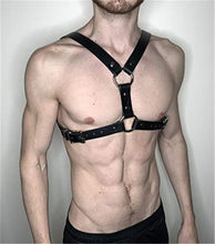 Load image into Gallery viewer, Fetish Men Sexual Chest Leather Harness Belts Adjustable BDSM Gay Body Bondage Harness Strap Rave Gay Clothing for Adult Sex
