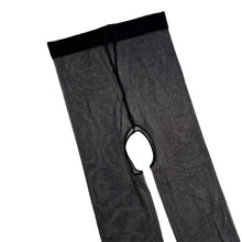 Load image into Gallery viewer, Women Open Crotch Pantyhose Ladies Socks Summer Ultra-thin Transparent Sexy Temptation 0D Black Silk Crotchless Sheer Stockings
