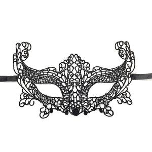 Women Exotic Black Hollow Lace Transparent Eye Masks Sexy Lingerie Cosplay Costumes Erotic Accessories Bandage Strap Eye Covers