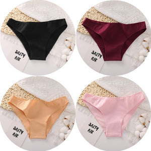 4PCS/Set Women&#39;s cotton briefs Sexy Low Waist Female Underpants Elasticity Comfortable Underwear Women&#39;s panties Lingerie M-XXL