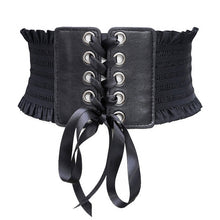 Load image into Gallery viewer, Fashion Corset Wide Belts Faux Leather Slimming Body Shaping Girdle Belt for Women Elastic Tight High Waist for Daily Wear
