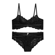Load image into Gallery viewer, Logirlve Ultra-thin Bra Set Lingerie Push Up Brassiere Embroidery Lace Underwear Set Sexy Straps Panties For Women underwear
