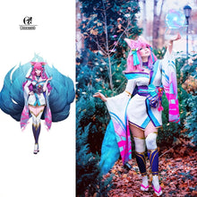 Load image into Gallery viewer, ROLECOS LOL Spirit Blossom Ahri Cosplay Costume Game LOL Ahri Cosplay Costume Sexy The Nine-Tailed Fox Women Dress Halloween
