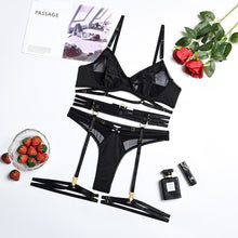 Load image into Gallery viewer, Ellolace Lingerie Women&#39;s Underwear Set Lace Sensual Erotic Bilizna Brief Sets Garters Transparent Seamless Sexy Mujer Puta
