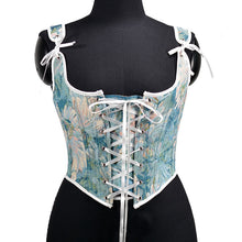 Load image into Gallery viewer, Short Lace Up Overbust Corset Crop Top 2022 Fashion Embroidery Straps Cami Cropped Top for Women
