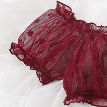 Load image into Gallery viewer, Sensual Lingerie Woman Sexy Bra Set See Through Exotic Sets Babydoll Lingerie Floral Off Shoulder Bralette Ruffle Sexy Underwear
