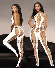 Load image into Gallery viewer, crochet Fishnet Bodystocking white Lingerie Babydoll Underwear tassels Chemises Cosplay Teddies Bodysuits sexy dress for sex
