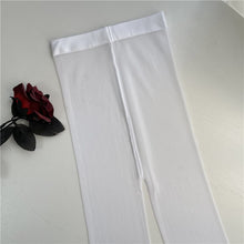 Load image into Gallery viewer, Women Open Crotch Pantyhose Ladies Socks Summer Ultra-thin Transparent Sexy Temptation 0D Black Silk Crotchless Sheer Stockings
