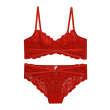 Load image into Gallery viewer, Logirlve Ultra-thin Bra Set Lingerie Push Up Brassiere Embroidery Lace Underwear Set Sexy Straps Panties For Women underwear
