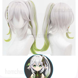 Genshin Impact Nahida maid Cosplay Costume Lesser Lord Kusanali Wig Cute style Dress Nahida Genshin Cosplay for Women Kids