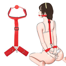 Load image into Gallery viewer, Nylon Erotic Restraints Kit Handcuffs Collar Slave Bondage BDSM Bondage Back Cuffs Sex Bondage Adult Toys for Couple
