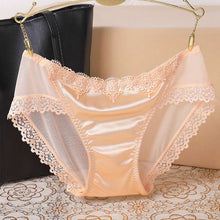 Load image into Gallery viewer, Sexy Lace Knickers Women Underwear Briefs Seamless Panties Shiny Satin Lady
