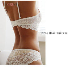 Load image into Gallery viewer, Logirlve Ultra-thin Bra Set Lingerie Push Up Brassiere Embroidery Lace Underwear Set Sexy Straps Panties For Women underwear

