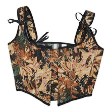 Load image into Gallery viewer, Short Lace Up Overbust Corset Crop Top 2022 Fashion Embroidery Straps Cami Cropped Top for Women
