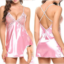 Load image into Gallery viewer, Women&#39;s Sexy Lace Satin Nightdress Women&#39;s Lingerie Pajamas Set Babydoll Sexy Costumes Erotic Hot Dresses Exotic Pajamas
