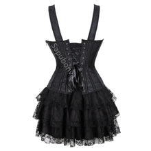 Load image into Gallery viewer, Corset Dresses Plus Size Gothic Tutu Skrits Overbust Corset Bustier With Straps Suspenders Zip Costume Party Sexy Burlesque
