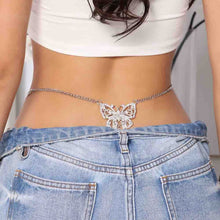 Load image into Gallery viewer, Crystal Butterfly Pendant Waist Body Chain Bikini Panties Belly   Thong G String  Jewelry Women
