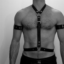 Load image into Gallery viewer, Fetish Men Sexual Chest Leather Harness Belts Adjustable BDSM Gay Body Bondage Harness Strap Rave Gay Clothing for Adult Sex
