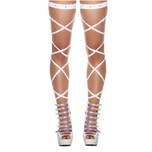 Load image into Gallery viewer, Gothic Punk Cross Bandage Leg Wraps Harness Pole Dance Lingerie Sexy Hot Erotic High Thigh Stockings For Women Costumes

