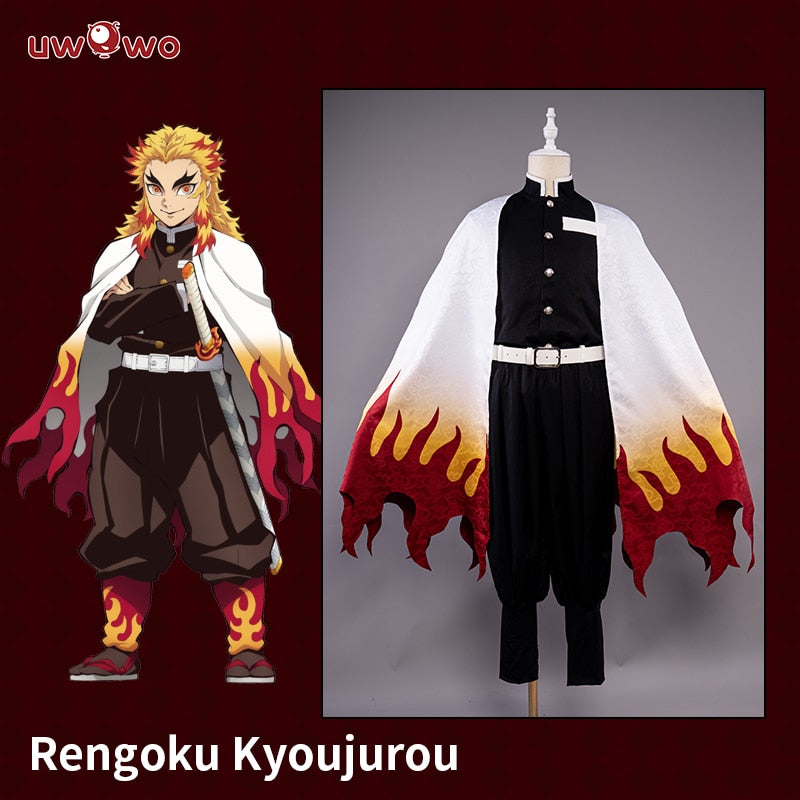 In Stock UWOWO Rengoku Cosplay Costume New Design Kimetsu no Yaiba Demon Slayer Demon Slayer Cosplay Outfit Halloween Haori