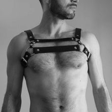 Load image into Gallery viewer, Fetish Men Sexual Chest Leather Harness Belts Adjustable BDSM Gay Body Bondage Harness Strap Rave Gay Clothing for Adult Sex
