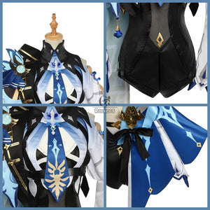 ROLECOS Genshin Impact Eula Cosplay Costume Uniform Cosplay Costume Women Halloween Party Outfit Game Suit Lovely Jumpsuits