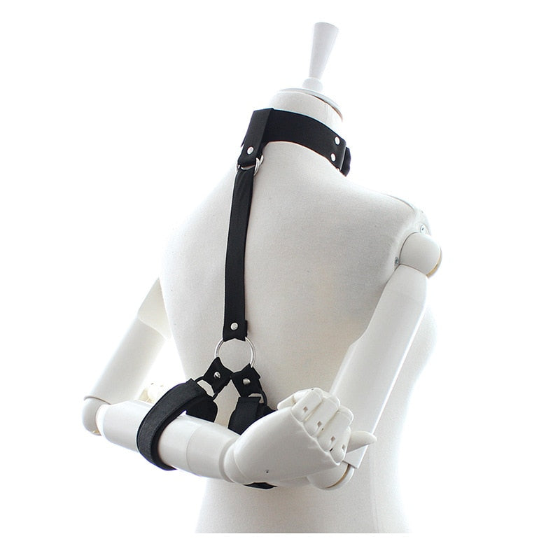 Nylon Erotic Restraints Kit Handcuffs Collar Slave Bondage BDSM Bondage Back Cuffs Sex Bondage Adult Toys for Couple