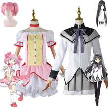 Load image into Gallery viewer, Anime Magical Girl Puella Magi Madoka Magica Akemi Homura Kaname Madoka Cosplay Costume Mahou Shoujo Wig Battle Suit Dress Skirt
