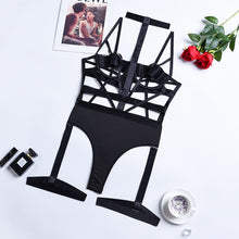 Load image into Gallery viewer, Yimunancy Bandage Bodysuit Women Cut Out Black Hollow Out Skinny Bodysuit Clubwear Sexy Bodysuit Body Femme
