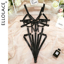 Load image into Gallery viewer, Ellolace Sexy Bodysuit Hollow Out Bandage Erotic Body Sissy Sex Hot Woman Thong One Piece Bdsm Lingerie Open Crotch And Breasts
