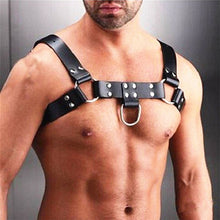 Load image into Gallery viewer, Fetish Men Sexual Chest Leather Harness Belts Adjustable BDSM Gay Body Bondage Harness Strap Rave Gay Clothing for Adult Sex
