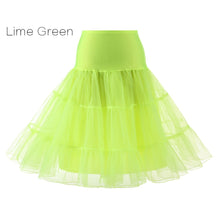 Load image into Gallery viewer, Free Short Organza Halloween Petticoat Lolita Rockabilly Ruffle Vintage Women&#39;s 50s Crinoline Tutu Underskirt 26&quot; For Cosplay
