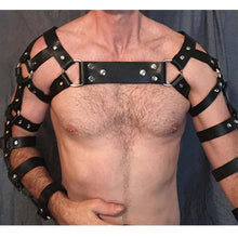 Load image into Gallery viewer, Fetish Men Sexual Chest Leather Harness Belts Adjustable BDSM Gay Body Bondage Harness Strap Rave Gay Clothing for Adult Sex

