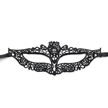 Load image into Gallery viewer, Women Exotic Black Hollow Lace Transparent Eye Masks Sexy Lingerie Cosplay Costumes Erotic Accessories Bandage Strap Eye Covers
