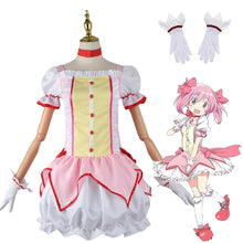 Load image into Gallery viewer, Anime Magical Girl Puella Magi Madoka Magica Akemi Homura Kaname Madoka Cosplay Costume Mahou Shoujo Wig Battle Suit Dress Skirt

