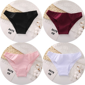 4PCS/Set Women&#39;s cotton briefs Sexy Low Waist Female Underpants Elasticity Comfortable Underwear Women&#39;s panties Lingerie M-XXL