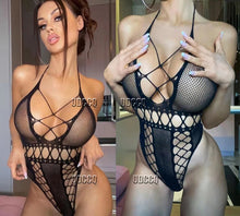 Load image into Gallery viewer, HOT Sexy Babydoll perforate Underwear nightwear Teddies Bodysuits Sleepwear suits sexy nightwear lingerie bodysuit bodystocking
