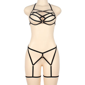 Body Harness Breast Punk Gothic Leg Garter Belts  Elastic Dance Party Women Summer Lingerie Set