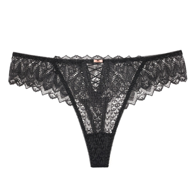 CINOON New Panties Women Lace Underwear Sexy Low-Waist Briefs Hollow Out G String Underpant Solid Transparent Female Lingerie