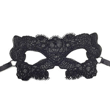 Load image into Gallery viewer, Women Exotic Black Hollow Lace Transparent Eye Masks Sexy Lingerie Cosplay Costumes Erotic Accessories Bandage Strap Eye Covers
