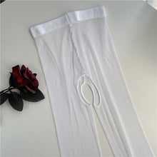 Load image into Gallery viewer, Women Open Crotch Pantyhose Ladies Socks Summer Ultra-thin Transparent Sexy Temptation 0D Black Silk Crotchless Sheer Stockings

