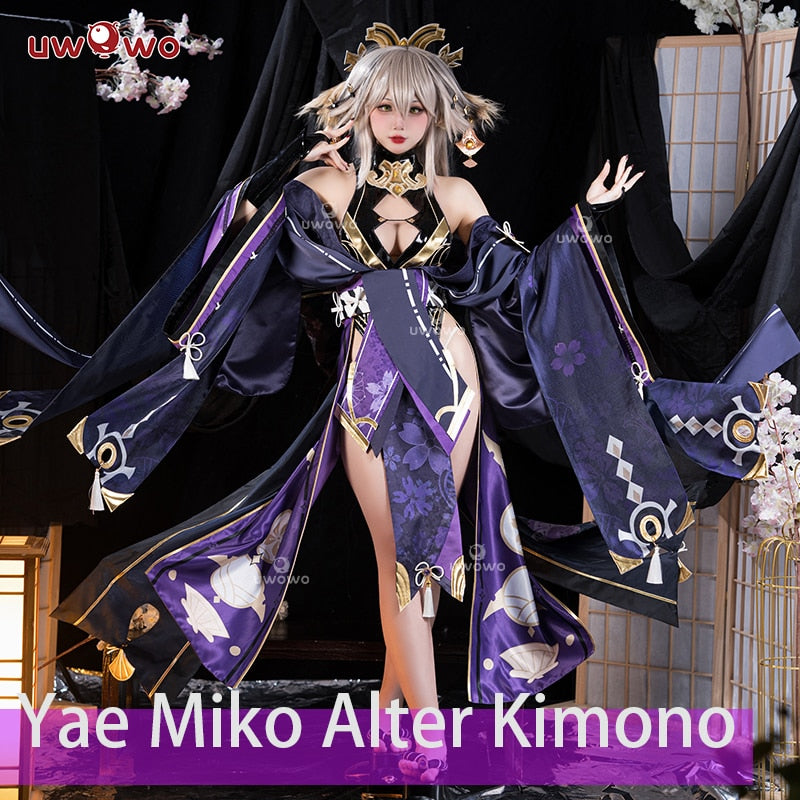 PRE-SALE UWOWO X DISHWASHER1910 Genshin Impact Fanart Yae Miko Alter Kimono Style Cosplay Costume