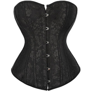 Corset Top for Women Lingerie Sexy Bustiers Overbust Gothic Clothes Halloween Vintage Plus Size Espartilho Mujer Black White
