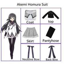 Load image into Gallery viewer, Anime Magical Girl Puella Magi Madoka Magica Akemi Homura Kaname Madoka Cosplay Costume Mahou Shoujo Wig Battle Suit Dress Skirt
